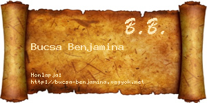 Bucsa Benjamina névjegykártya